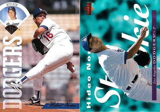 Hideo Nomo LA Dodgers 1995 Leaf & Upper Deck Rookie Card set - AutographsForSale.com