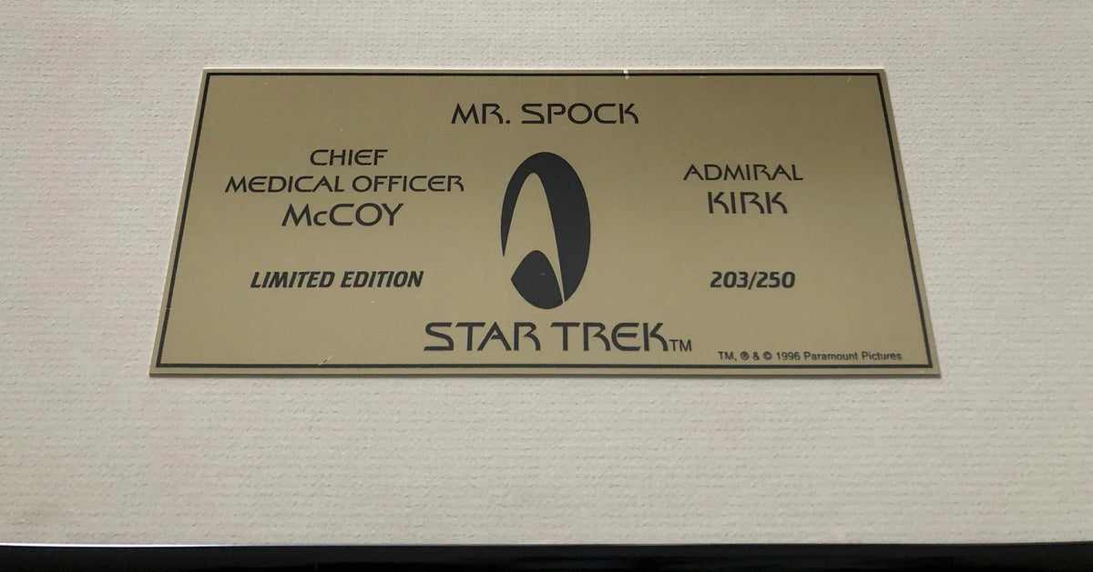 DeForest Kelley Leonard Nimoy William Shatner signed Star Trek 8x10 movie photos framed JSA - AutographsForSale.com