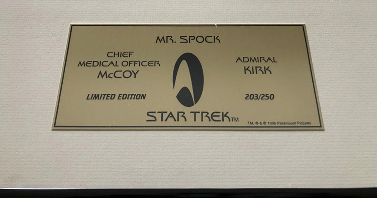 DeForest Kelley Leonard Nimoy William Shatner signed Star Trek 8x10 movie photos framed JSA - AutographsForSale.com