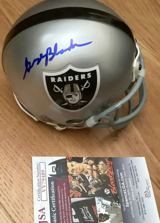 George Blanda autographed Oakland Raiders mini helmet JSA - AutographsForSale.com