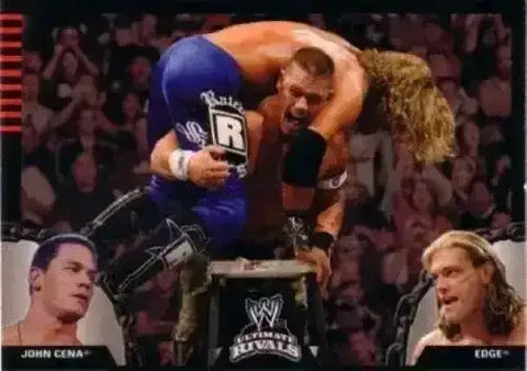 John Cena & Edge WWE Ultimate Rivals 2008 Topps wrestling card P1 - AutographsForSale.com