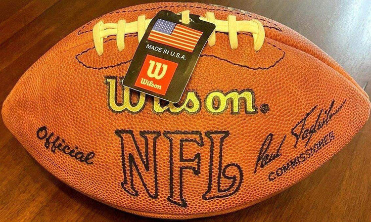 Tony Dorsett signed NFL game football with HOF JSA Dallas Cowboys - AutographsForSale.com