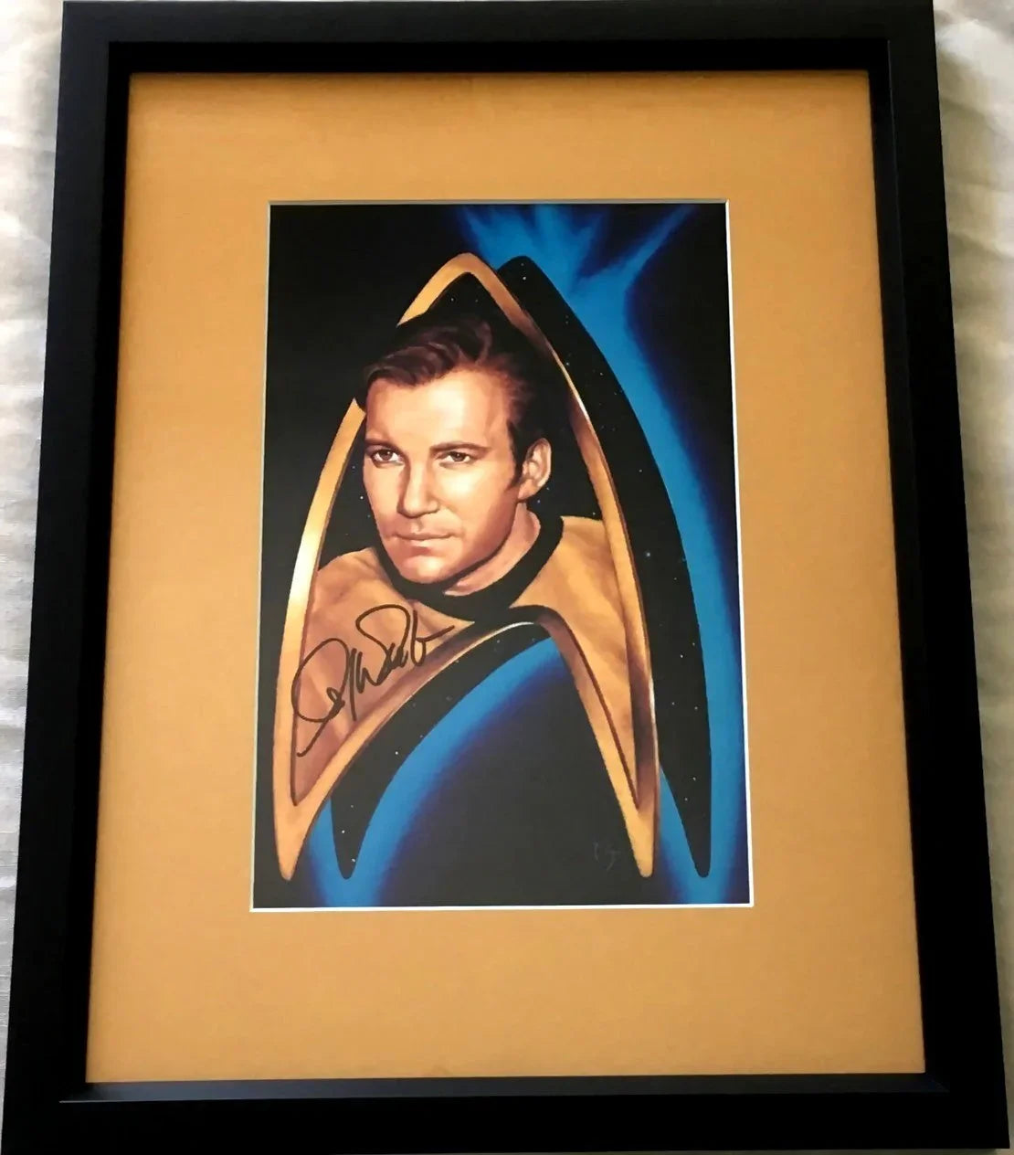 William Shatner signed Star Trek Kirk art print framed JSA - AutographsForSale.com