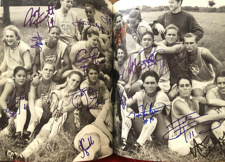 1996 US Olympic book signed by Gold Medal Soccer & Softball teams JSA - AutographsForSale.com