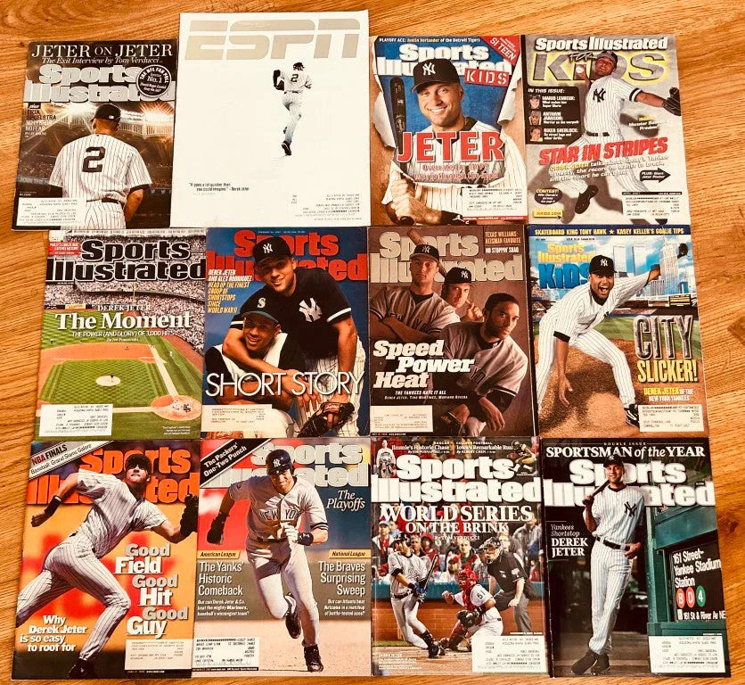 12 Derek Jeter NY Yankees Sports Illustrated SI for Kids ESPN magazines - AutographsForSale.com