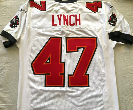 John Lynch Tampa Bay Buccaneers 2002 authentic Reebok game model white stitched jersey NEW - AutographsForSale.com
