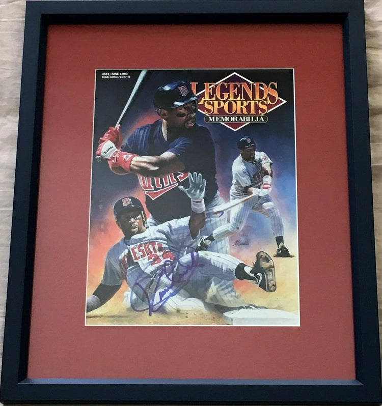 Kirby Puckett autographed Minnesota Twins 1993 Legends magazine cover custom framed JSA - AutographsForSale.com