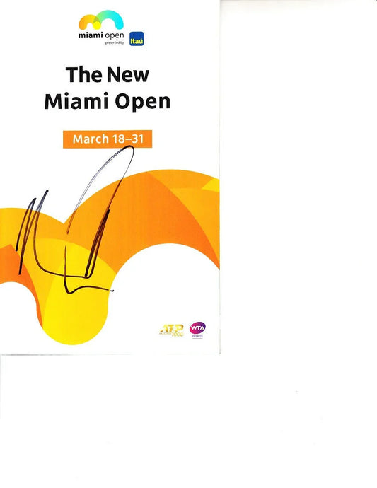 Kevin Anderson signed 2019 Miami Open tennis tournament map & program - AutographsForSale.com