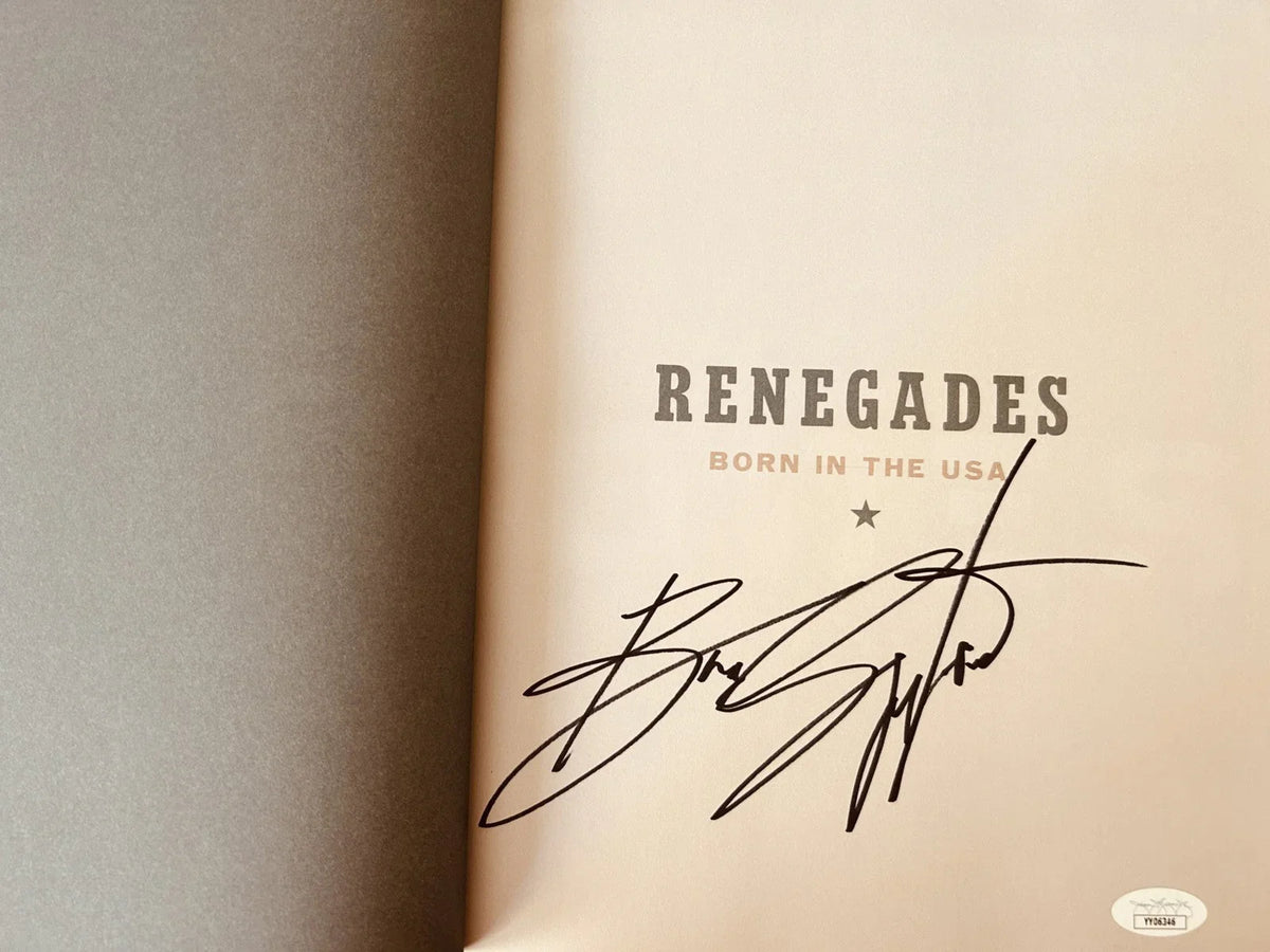 Bruce Springsteen autographed Renegades 1st edition book JSA - AutographsForSale.com