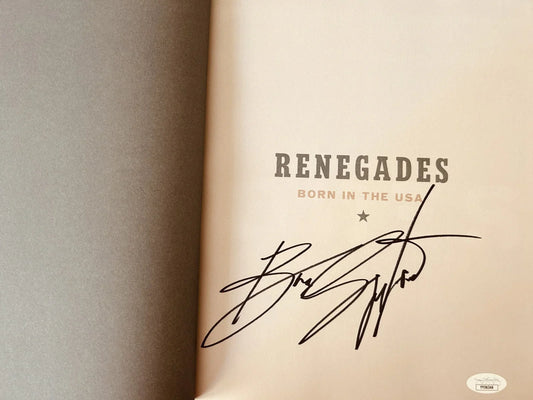 Bruce Springsteen autographed Renegades 1st edition book JSA - AutographsForSale.com