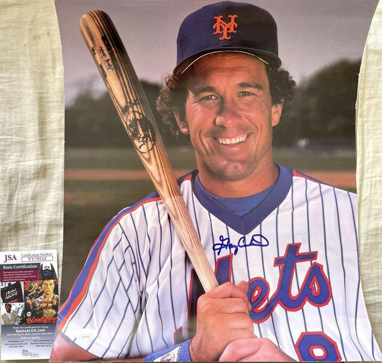 Gary Carter autographed New York Mets 14x16 mini poster JSA - AutographsForSale.com