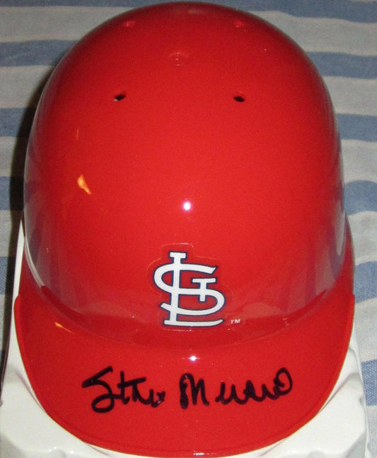 Stan Musial autographed St Louis Cardinals Riddell mini Batting Helmet JSA - AutographsForSale.com