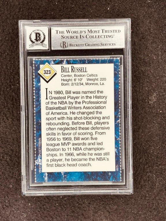 Bill Russell autographed Boston Celtics 1991 Sports Illustrated for Kids card BAS graded 10 - AutographsForSale.com