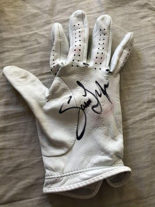 Jason Dufner signed 2020 Farmers Insurance Open used Titleist golf glove - AutographsForSale.com