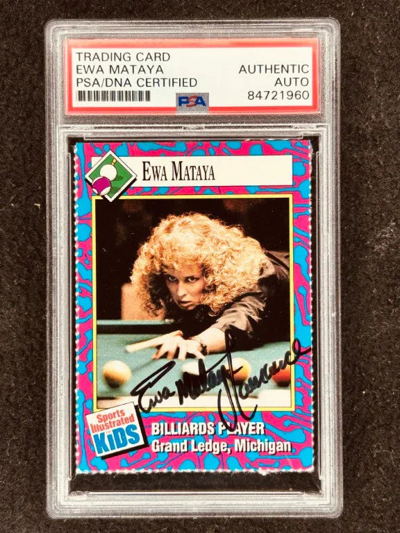Ewa Mataya Laurance signed 1993 SI for Kids Billiards RC PSA/DNA - AutographsForSale.com