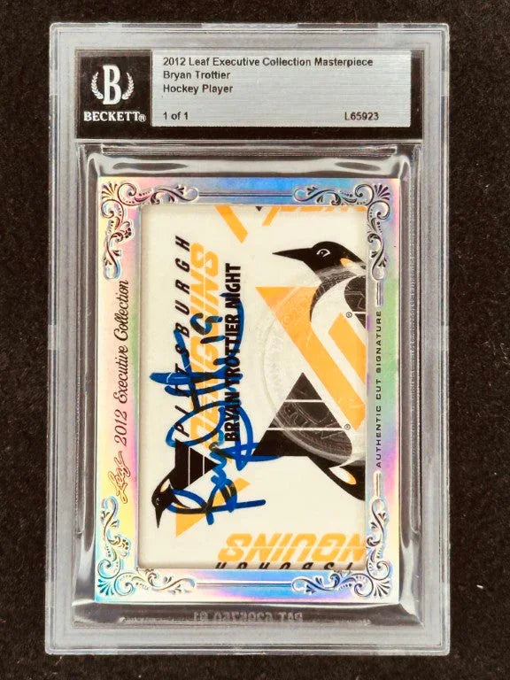 Bryan Trottier 2012 Leaf Masterpiece Cut Signature certified signed card 1/1 JSA NY Islanders - AutographsForSale.com