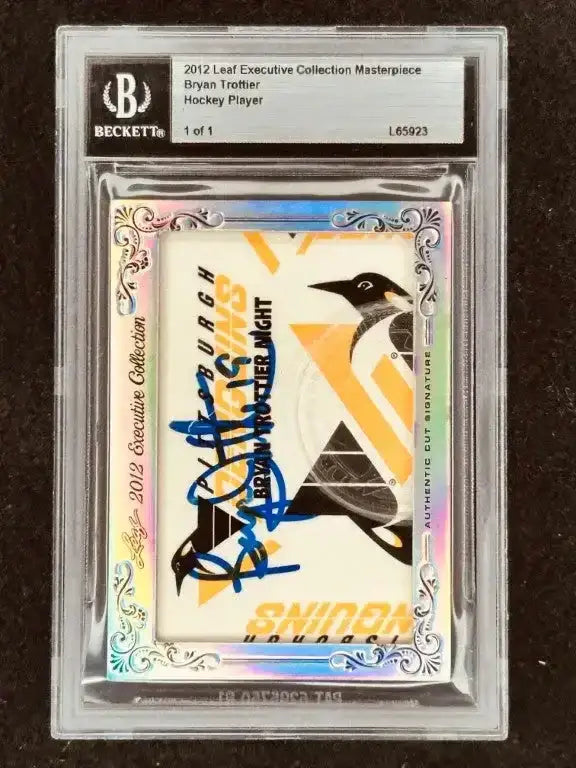 Bryan Trottier 2012 Leaf Masterpiece Cut Signature certified signed card 1/1 JSA NY Islanders - AutographsForSale.com