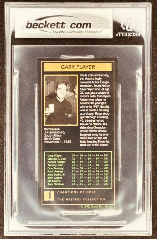 Gary Player autographed 1961 Masters Champion golf card BAS slabbed - AutographsForSale.com