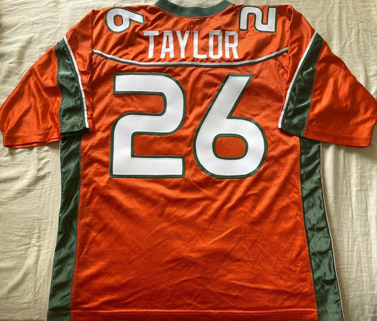 Sean Taylor Miami Hurricanes 2001 To 2003 Nike orange stitched XL jersey with Big East Patch New - AutographsForSale.com