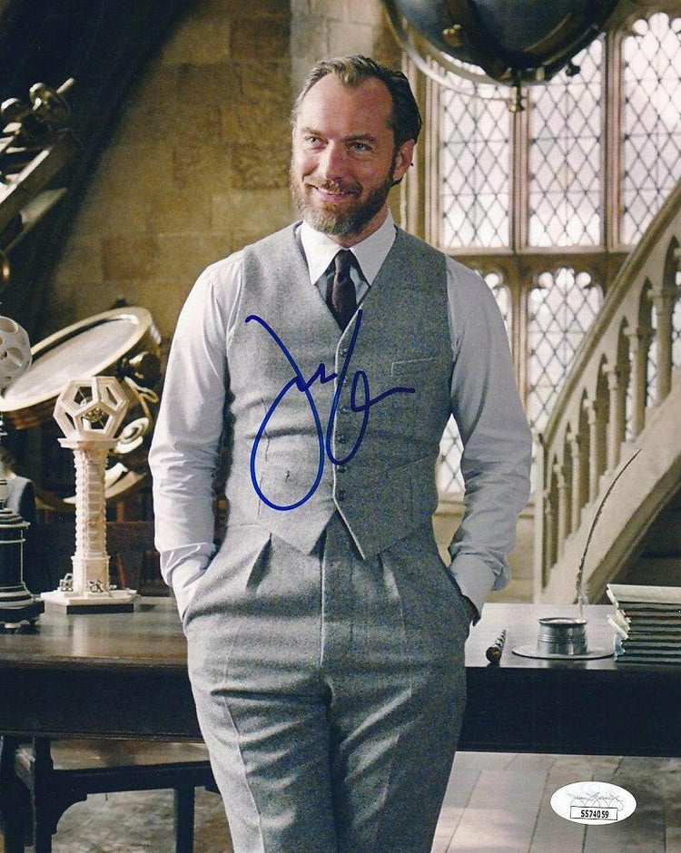 Jude Law signed Fantastic Beasts movie 8x10 Albus photo JSA - AutographsForSale.com