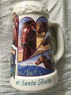 Breeders Cup 20th Anniversary 2004 Oak Tree Santa Anita Ceramic Beer Stein - AutographsForSale.com