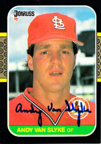 Andy Van Slyke autographed St Louis Cardinals 1987 Donruss card - AutographsForSale.com