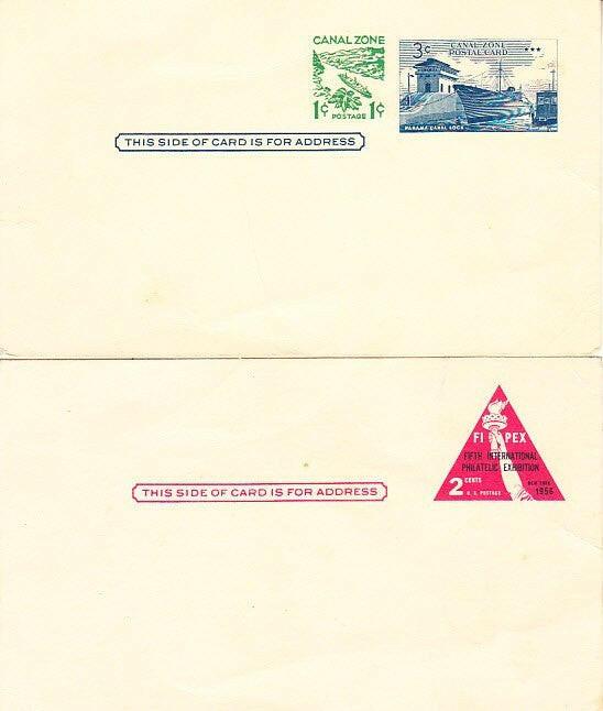 1956 FIPEX and 1963 Canal Zone unused USPS postal cards - AutographsForSale.com