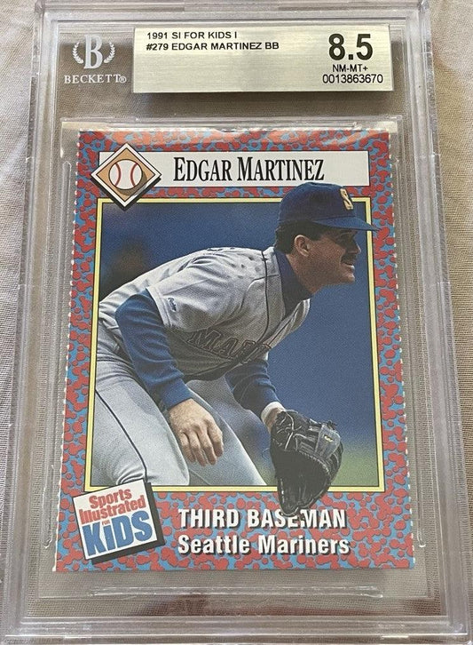 Edgar Martinez Seattle Mariners 1991 Sports Illustrated for Kids card BGS Graded 8.5 - AutographsForSale.com