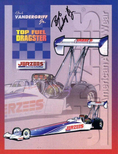 Bob Vandergriff Jr signed 8.5x11 NHRA Top Fuel photo card - AutographsForSale.com