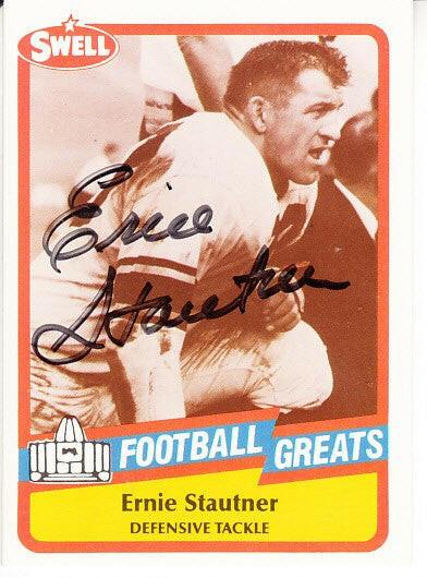 Ernie Stautner signed 1989 Swell Football Hall of Fame card - AutographsForSale.com
