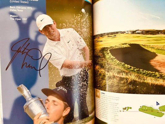 2005 British Open golf program autographed by 13 John Daly Sergio Garcia Padraig Harrington Mark O'Meara - AutographsForSale.com