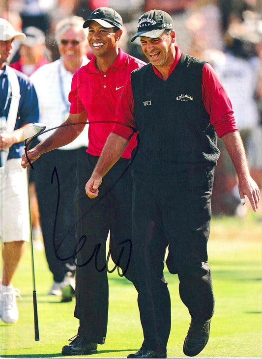 Rocco Mediate autographed 2008 US Open golf magazine photo with Tiger Woods - AutographsForSale.com