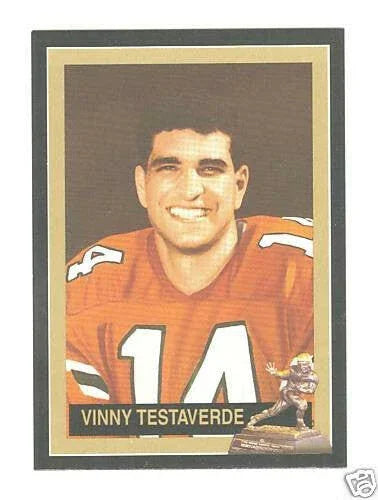 Vinny Testaverde Miami Hurricanes 1986 Heisman Winner card - AutographsForSale.com