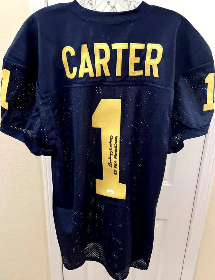 Anthony Carter signed Michigan Wolverines jersey w/ 3x All American JSA - AutographsForSale.com