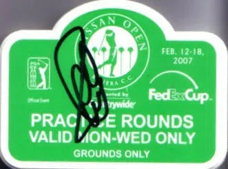 Charles Howell signed 2007 Nissan Open practice round badge - AutographsForSale.com