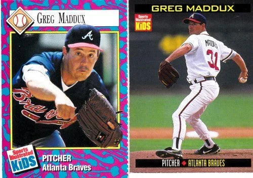 Greg Maddux Atlanta Braves 1993 & 1999 SI for Kids cards - AutographsForSale.com