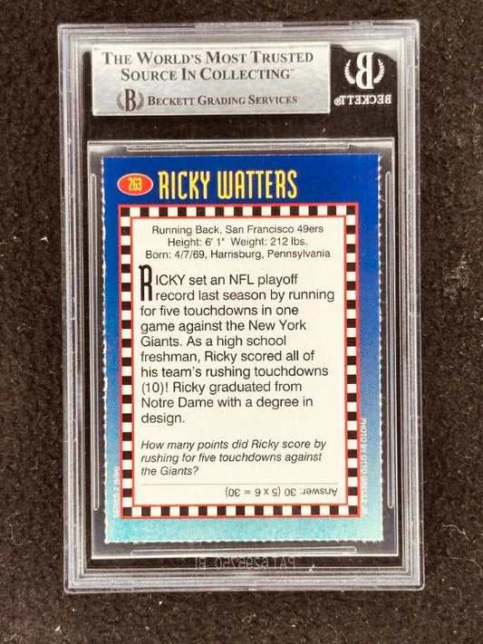 Ricky Watters autographed SF 49ers 1994 SI for Kids card BAS - AutographsForSale.com