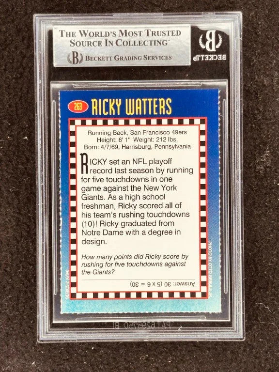 Ricky Watters autographed SF 49ers 1994 SI for Kids card BAS - AutographsForSale.com