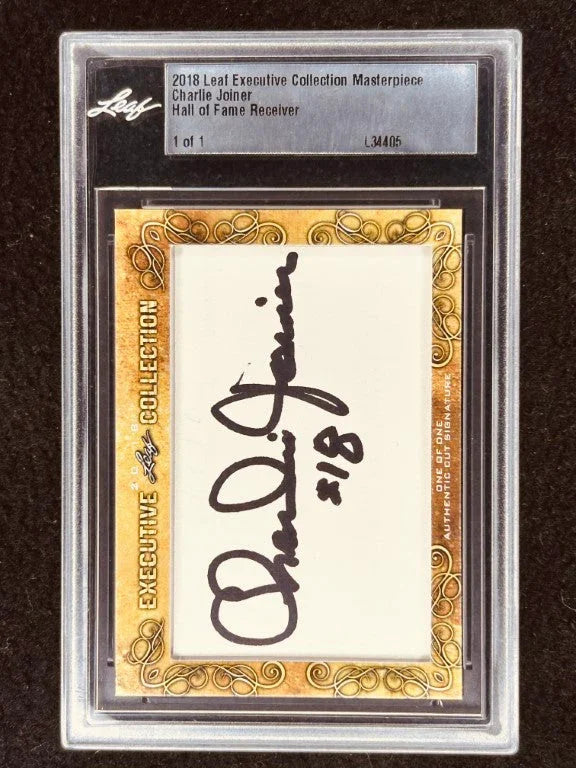 Charlie Joiner 2018 Leaf Masterpiece Cut Signature certified autograph card 1/1 JSA Chargers - AutographsForSale.com