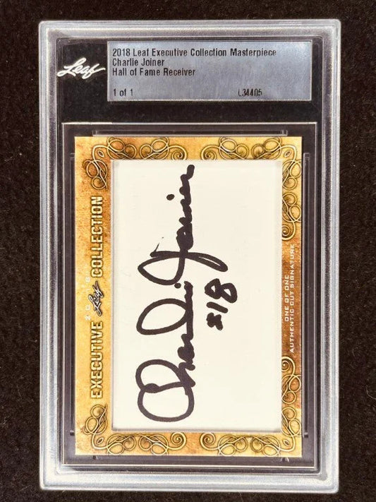 Charlie Joiner 2018 Leaf Masterpiece Cut Signature certified autograph card 1/1 JSA Chargers - AutographsForSale.com
