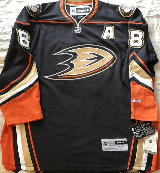 Teemu Selanne Anaheim Ducks Reebok 2014 black last season jersey NEW - AutographsForSale.com