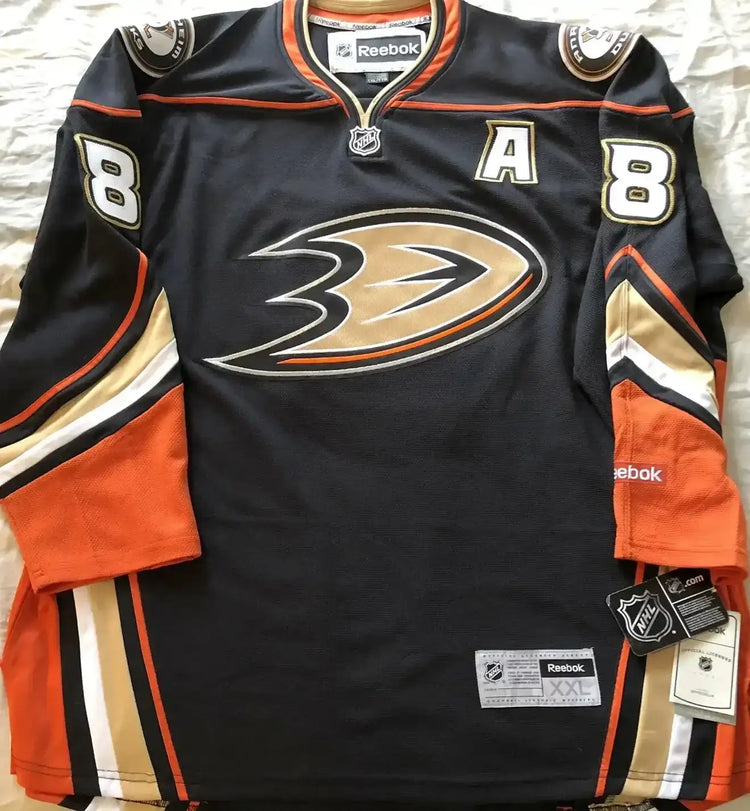 Teemu Selanne Anaheim Ducks Reebok 2014 black last season jersey NEW - AutographsForSale.com
