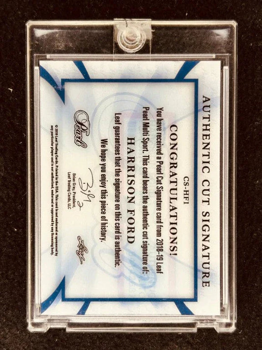 Harrison Ford 2018 2019 Leaf Pearl Cut Signature certified signed card 1/2 Star Wars - AutographsForSale.com