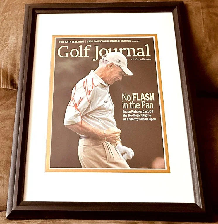 Bruce Fleisher signed 2001 US Senior Open Champion Golf Journal magazine framed - AutographsForSale.com
