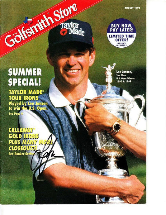 Lee Janzen signed 1998 US Open Champion golfsmith catalog - AutographsForSale.com