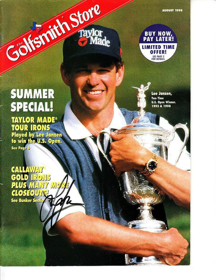 Lee Janzen signed 1998 US Open Champion golfsmith catalog - AutographsForSale.com