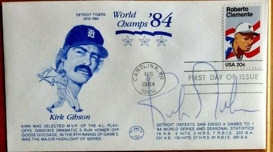 Kirk Gibson autographed Detroit Tigers 1984 World Series Champions cachet envelope JSA - AutographsForSale.com