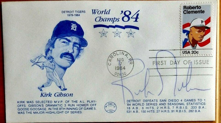 Kirk Gibson autographed Detroit Tigers 1984 World Series Champions cachet envelope JSA - AutographsForSale.com