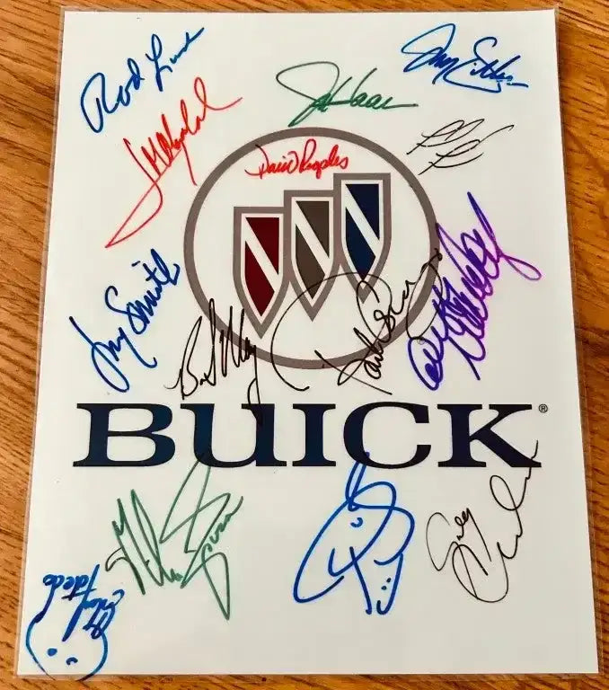 Signed 2002 Buick Invitational golf page Rod Laver Jose Maria Olazabal Paul Casey Jay Haas - AutographsForSale.com