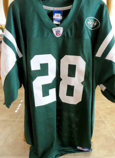 Curtis Martin New York Jets Reebok game model stitched green jersey NEW - AutographsForSale.com